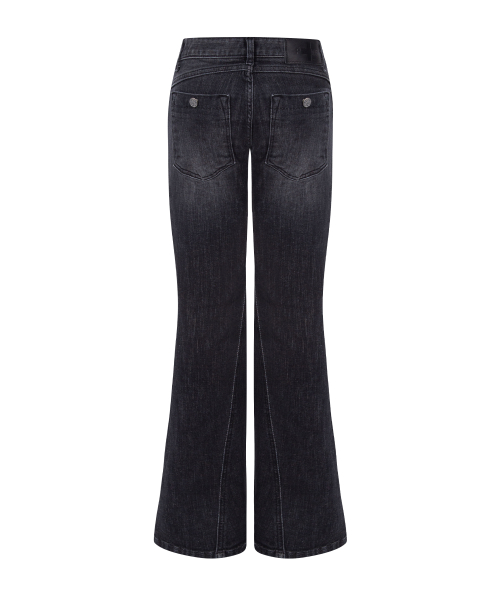 25Vintage Washing Boots-Cut Denim (Deep Grey)