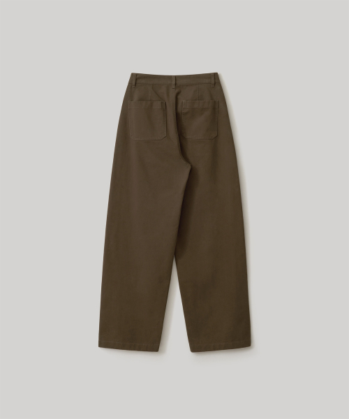 w. Heavy Twill Curved Pants (Brown)