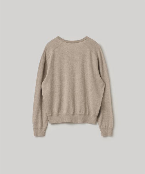 w. Peachskin V-neck Pullover (Oatmeal)