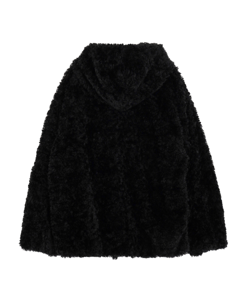 Dot Reversible Fur Jacket_Black