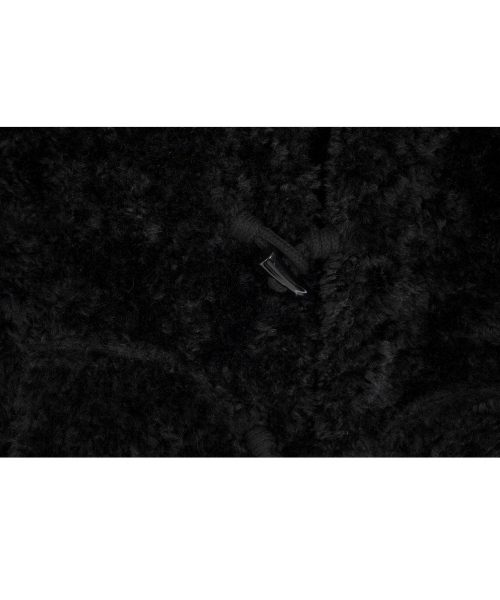 Dot Reversible Fur Jacket_Black