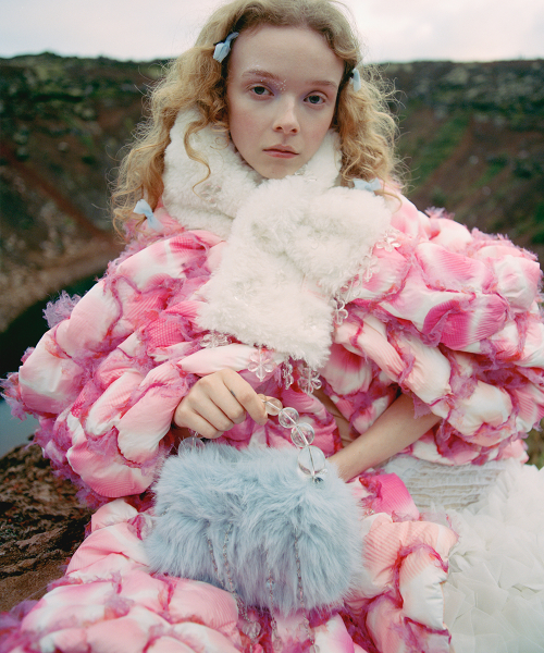 [X SUSAN FANG] FURRY BUBBLE RAIN BAG - SKY BLUE