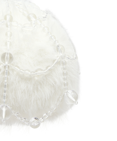 [X SUSAN FANG] FURRY BUBBLE HAT - WHITE