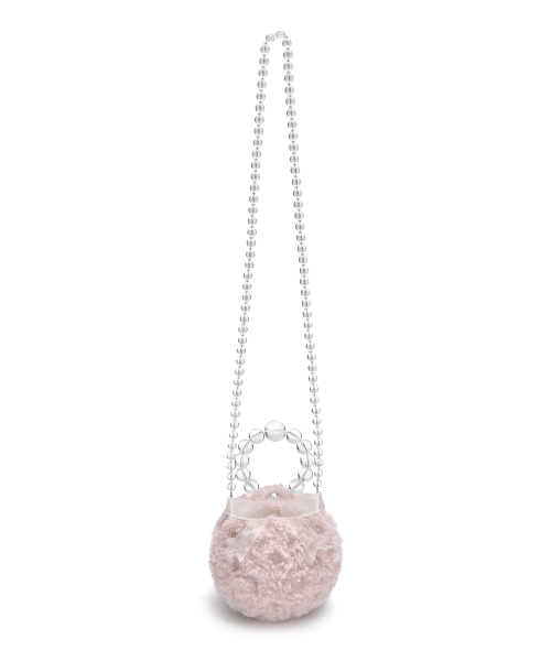 [X SUSAN FANG] FURRY BUBBLE BOW BAG - PINK