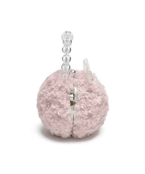 [X SUSAN FANG] FURRY BUBBLE BOW BAG - PINK