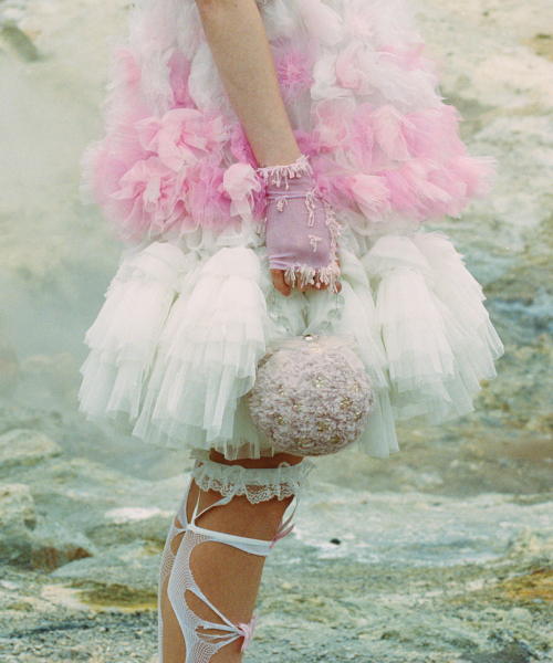 [X SUSAN FANG] FURRY BUBBLE BOW BAG - PINK
