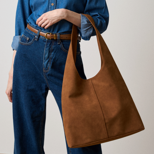 Day Hobo Suede Shoulder bag (Brown)