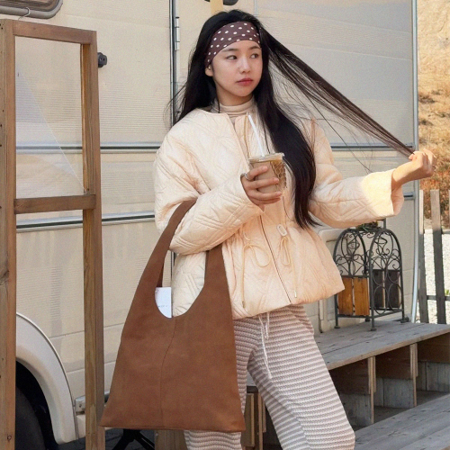 Day Hobo Suede Shoulder bag (Brown)