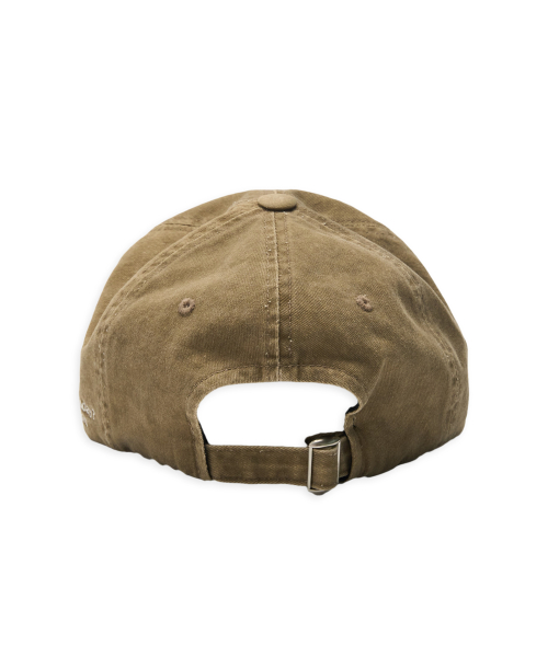 logo wrinkled ball cap in caramel