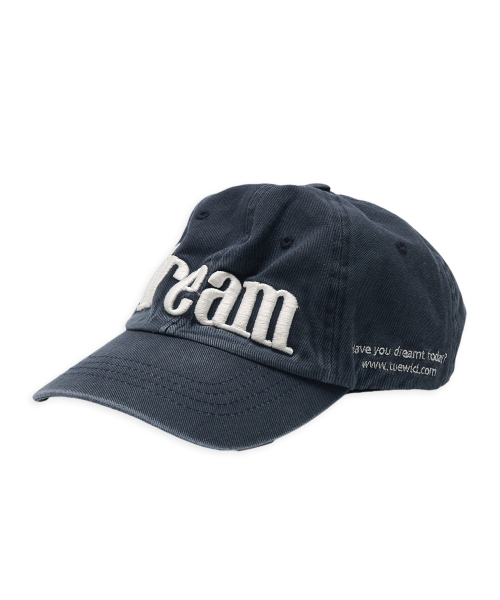 DREAM wrinkled ball cap in navy blue