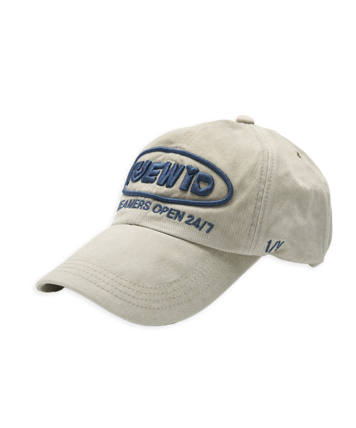 Dreamers open 24/7 wrinkled ball cap in beige