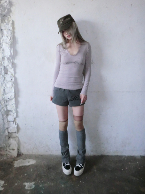 Lace Trimmed T-shirt (Liilac)