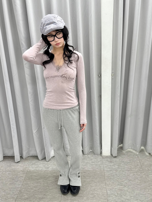 Lace Trimmed T-shirt (Liilac)