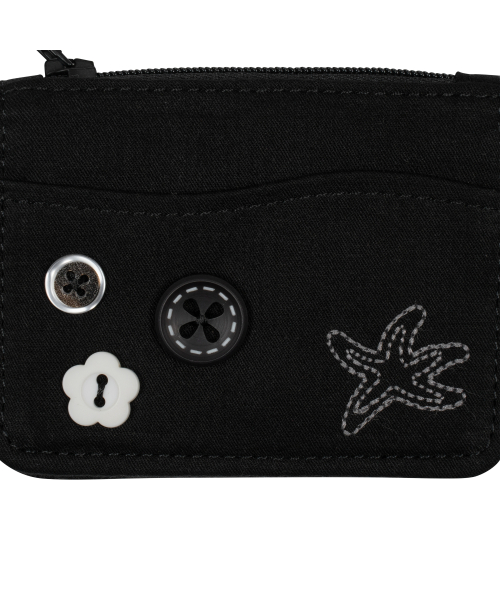 TCM button card wallet (black)