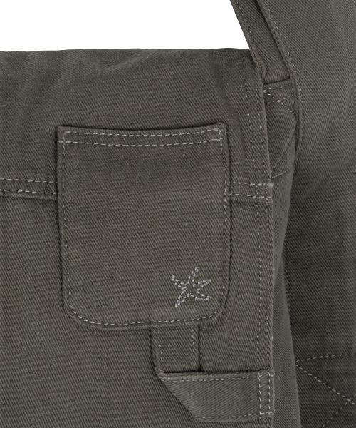 TCM washed vintage pocket cross bag (charcoal)