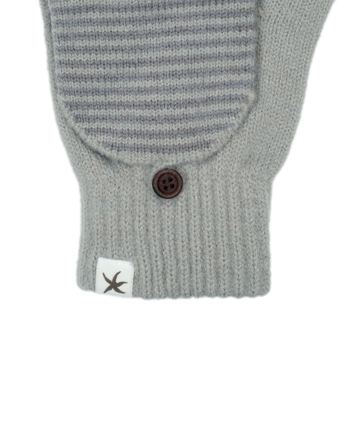 TCM stripe twofold mitten glove (grey)