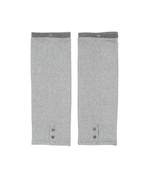 TCM button knit warmer (light grey)