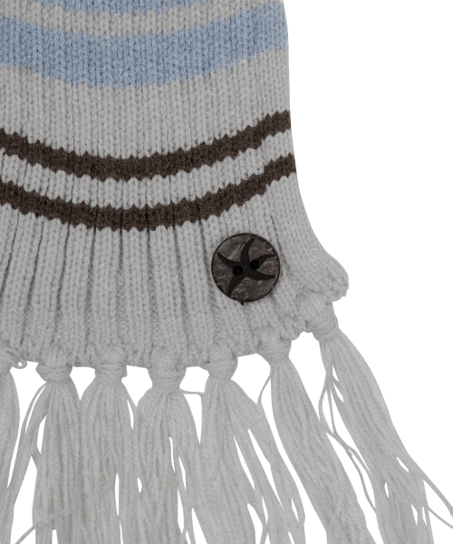 TCM mini logo button color muffler (light grey)