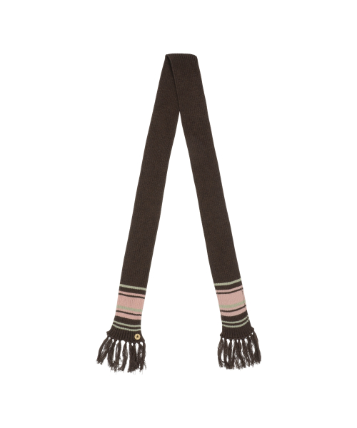 TCM mini logo button color muffler (brown)