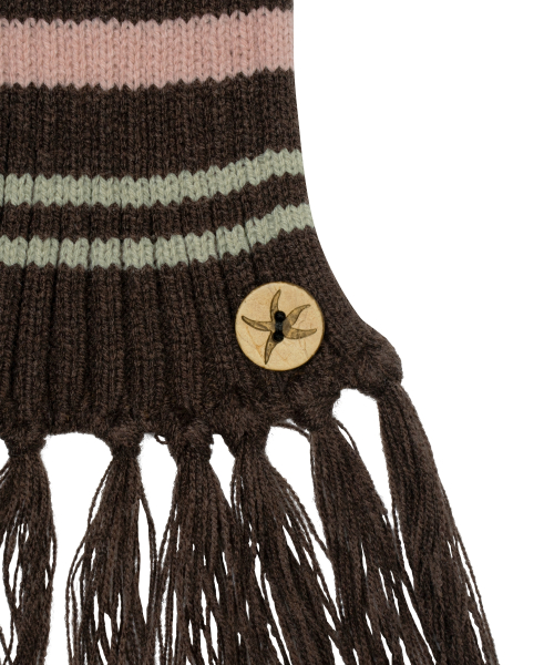 TCM mini logo button color muffler (brown)