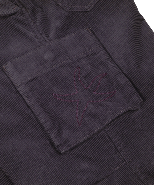 TCM corduroy cargo pants (dark purple)