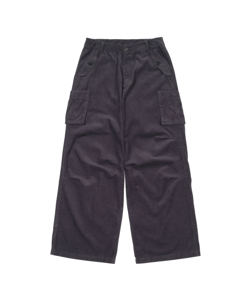 TCM corduroy cargo pants (dark purple)