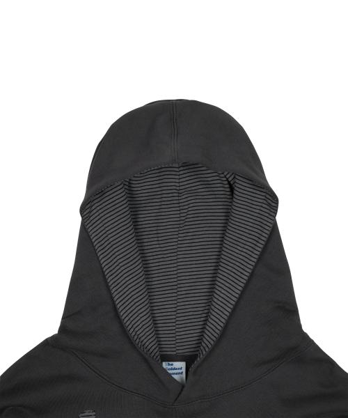 TCM stripe horse hoodie (charcoal)