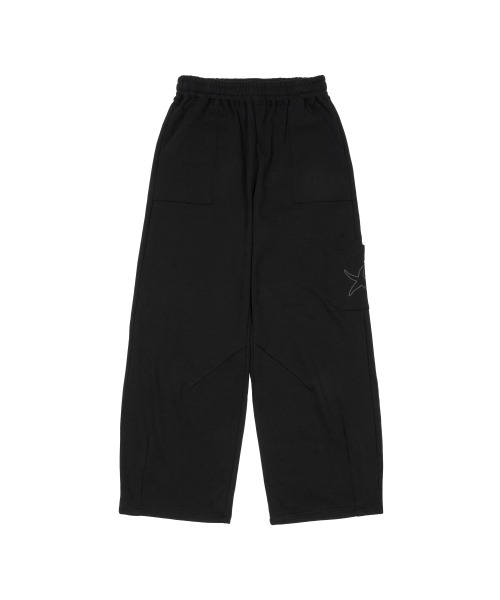 TCM cargo logo sweat pants (black)