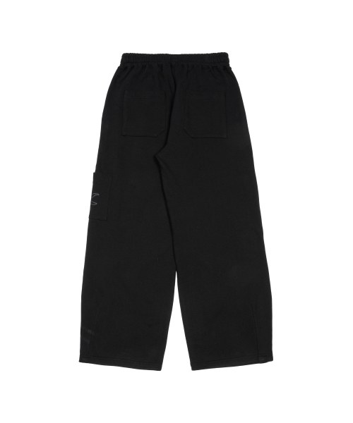 TCM cargo logo sweat pants (black)