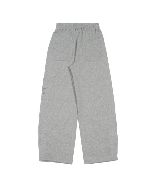 TCM cargo logo sweat pants (melange grey)