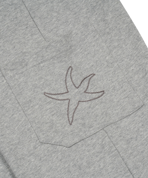 TCM cargo logo sweat pants (melange grey)