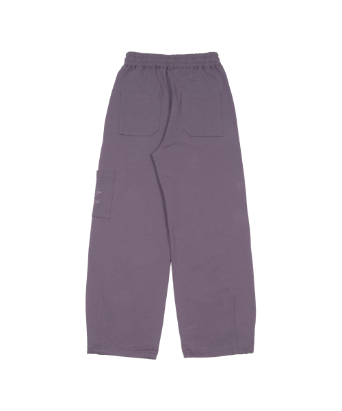 TCM cargo logo sweat pants (purple)