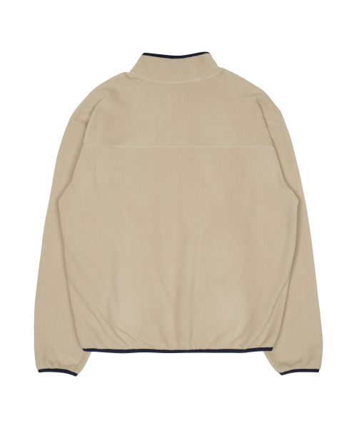 TCM half button fleece pullover (beige)