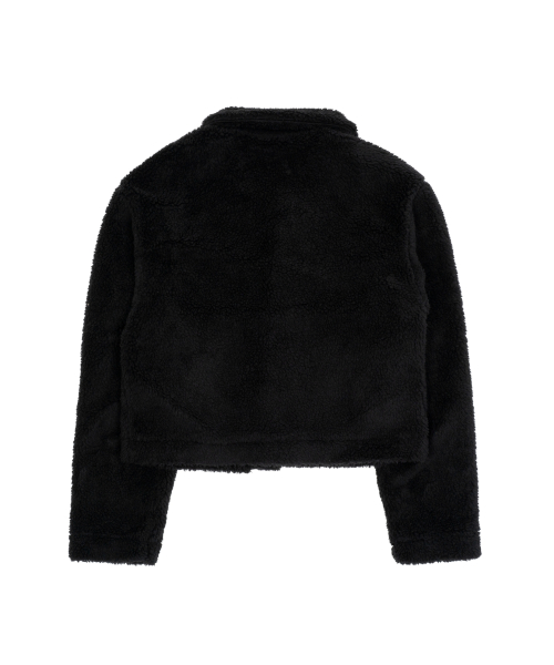 TCM reversible check fur jacket (black)