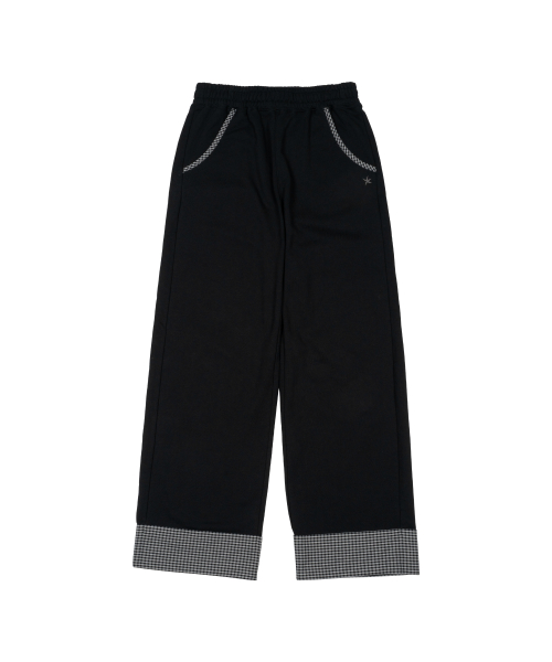 TCM hidden check sweat pants (black)