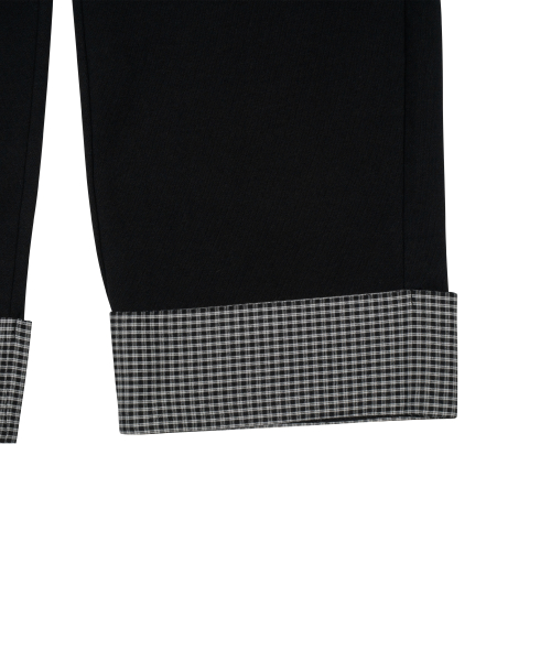 TCM hidden check sweat pants (black)