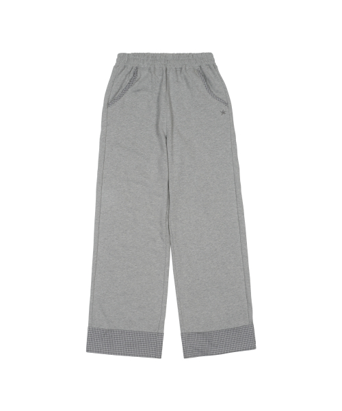 TCM hidden check sweat pants (melange grey)