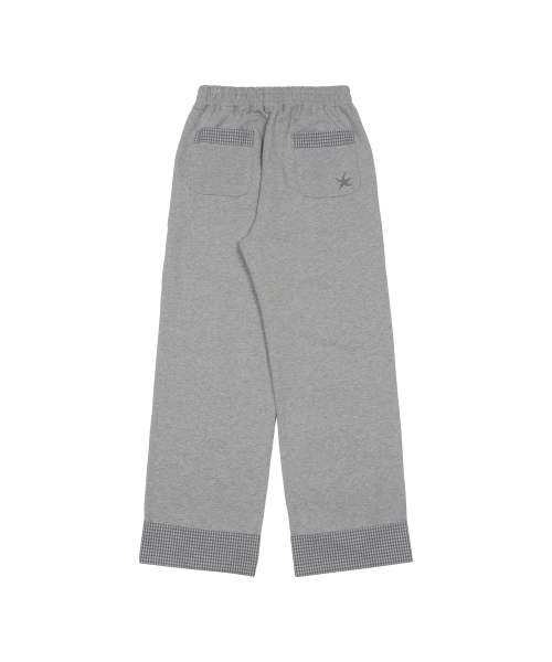 TCM hidden check sweat pants (melange grey)
