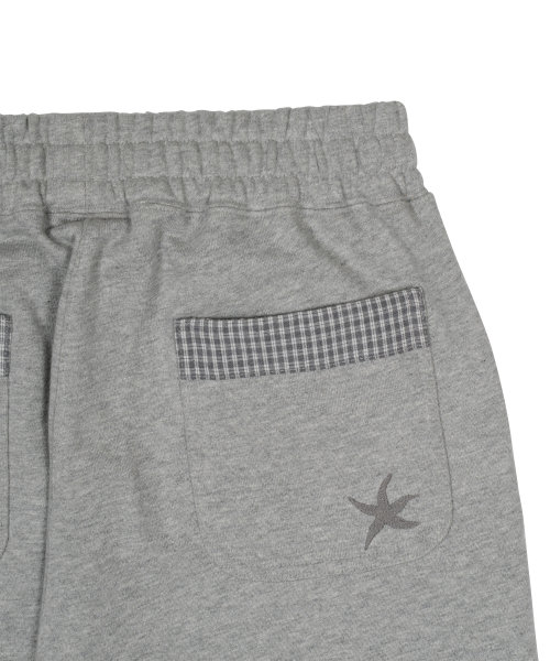 TCM hidden check sweat pants (melange grey)