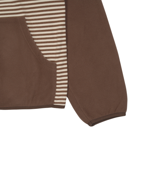TCM stripe raglan fleece jacket (brown)