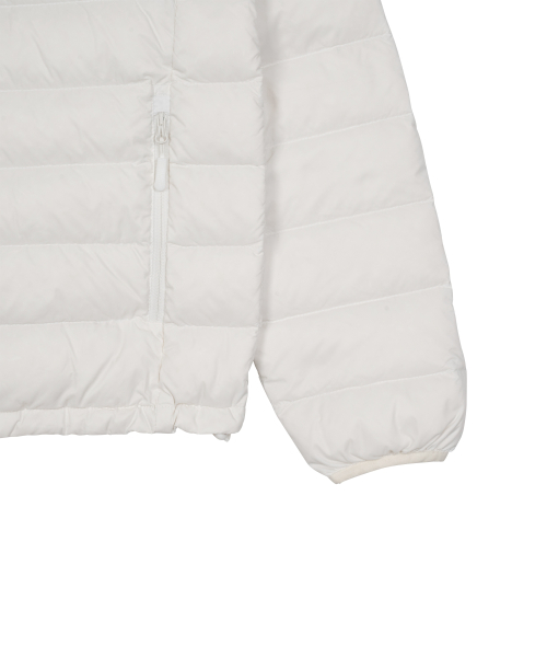 TCM mini logo raglan light puffer jacket (white)