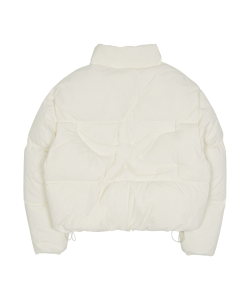 TCM starfish logo puffer jacket (ivory)