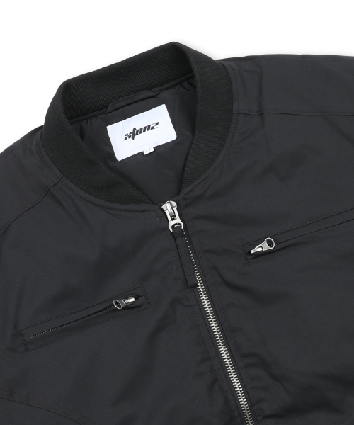 XJ107 인시전 셔링 MA-1 자켓 (BLACK)