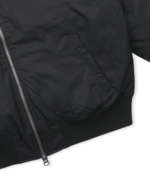 XJ107 인시전 셔링 MA-1 자켓 (BLACK)