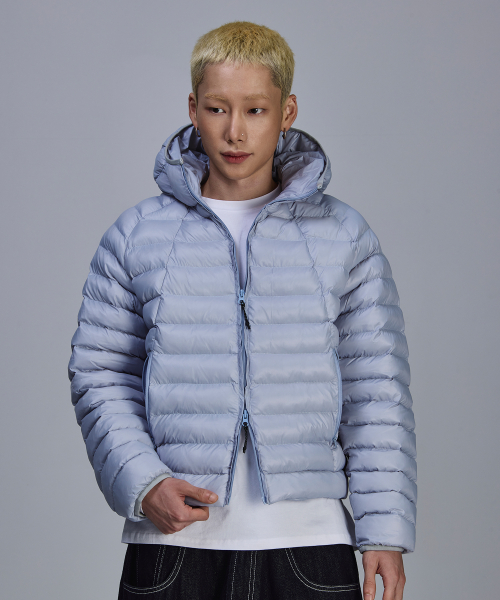 라이트 웨이트 패딩 후드 자켓[스카이블루]