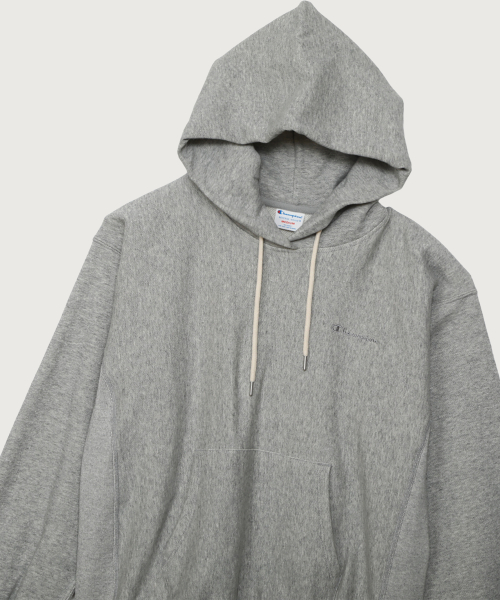 여성 리버스위브 스몰 로고 루즈핏 후드 티셔츠 Oxford Grey