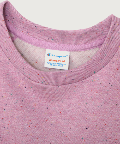 여성 하트 로고 루즈핏 스웨트셔츠 Purplish Pink