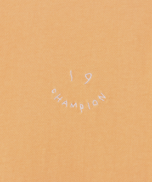여성 아치 로고 루즈핏 워싱 롱슬리브 Soft Orange