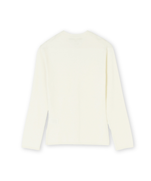 W Slim Round Cardigan, Ivory