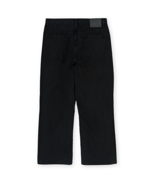 Washed Boots Cut Denim, Black
